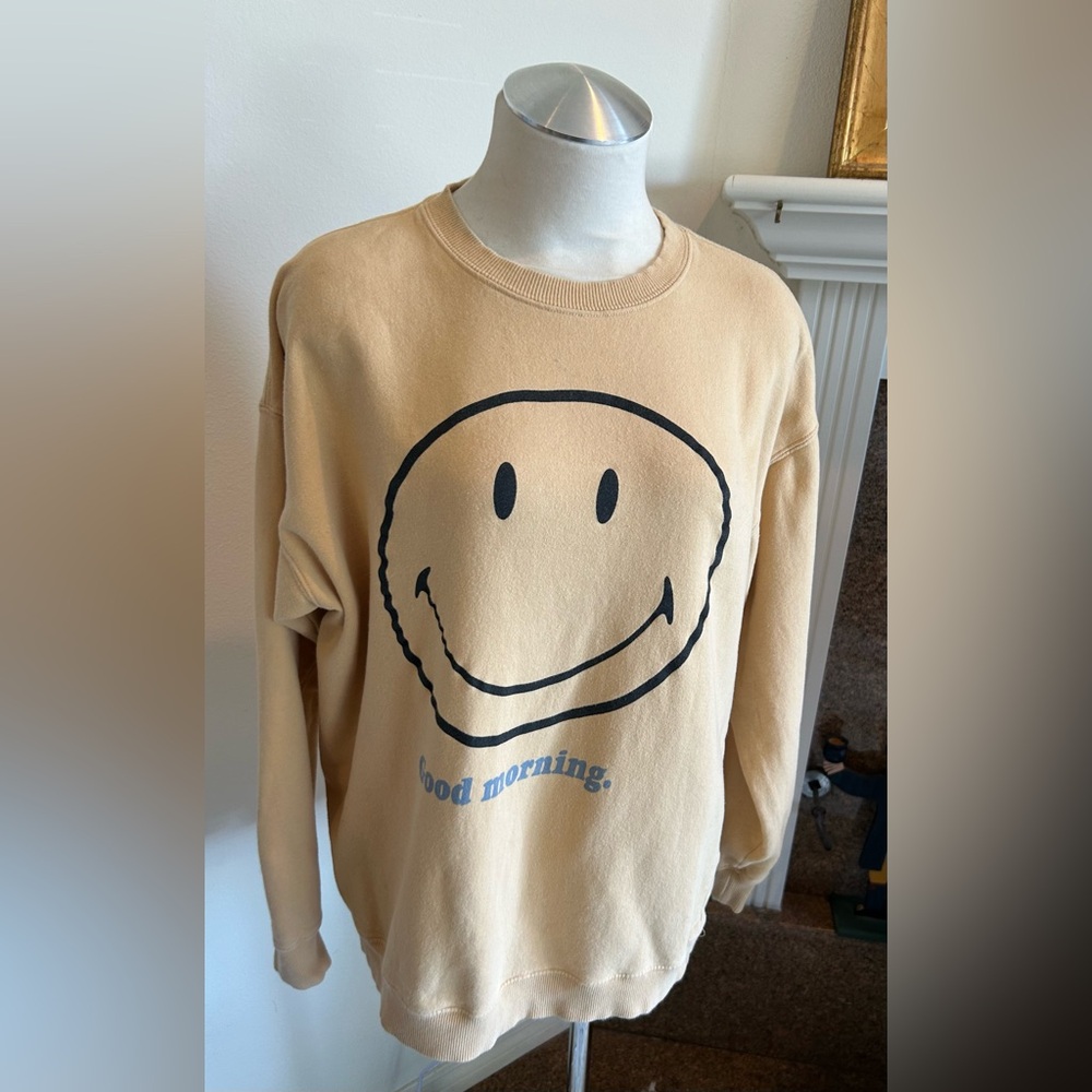 COTTON ON SMILEY Yellow Cotton Sweatshirt, Size Medium
